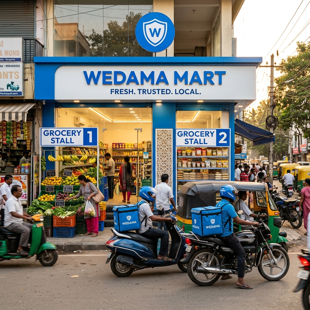 Wedama Mart Store Front - Grocery Franchise Opportunity in India